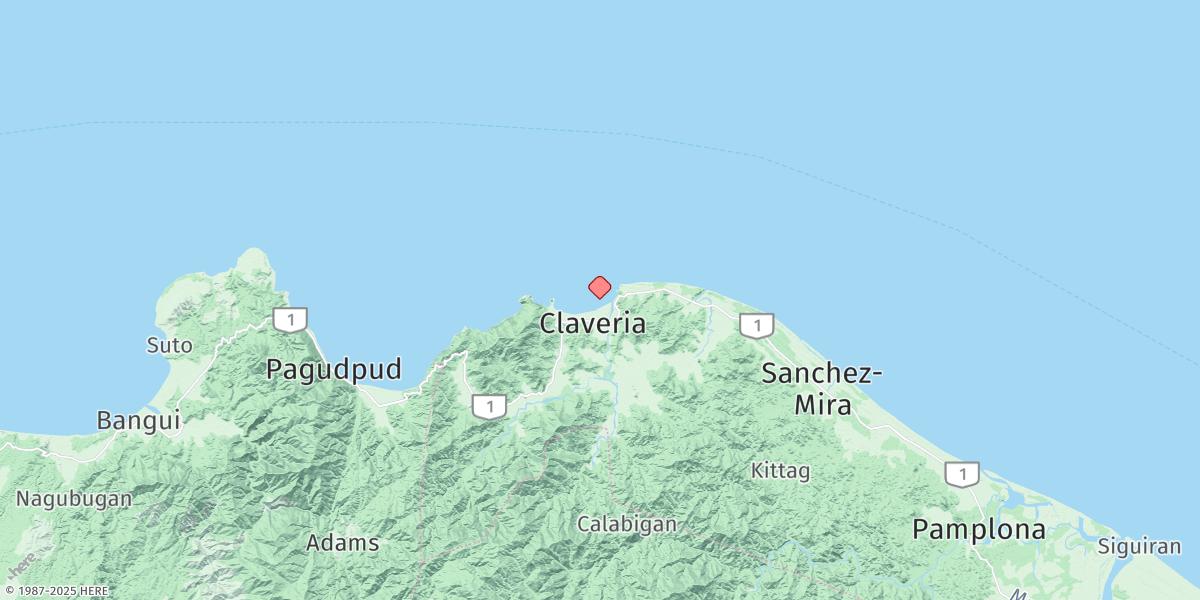 Map of Claveria Bay