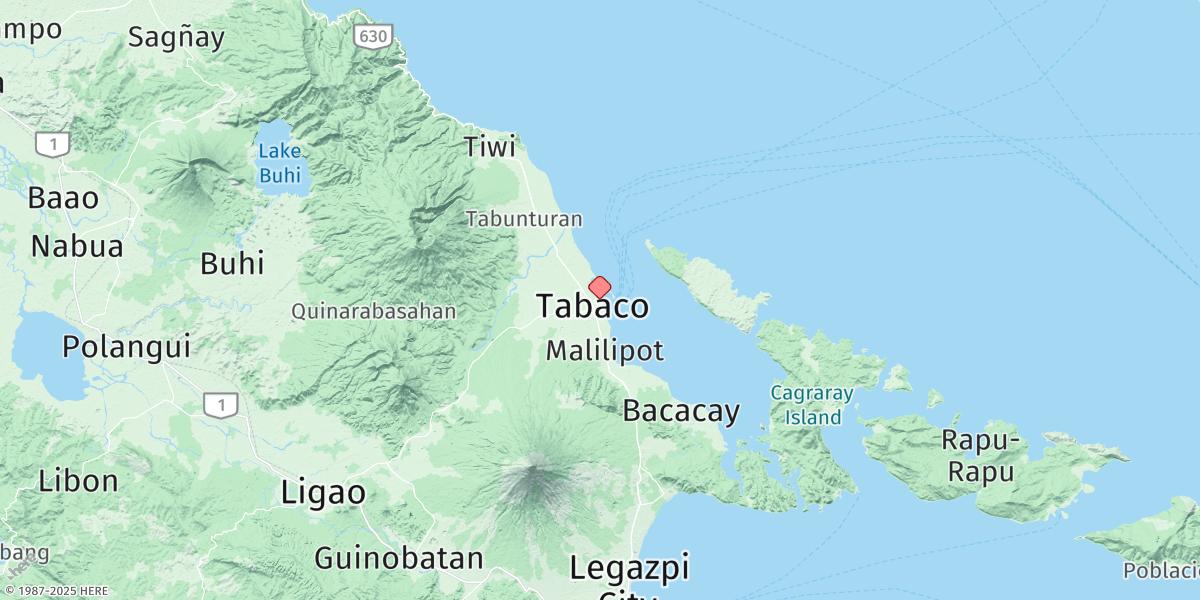 Map of Tabaco