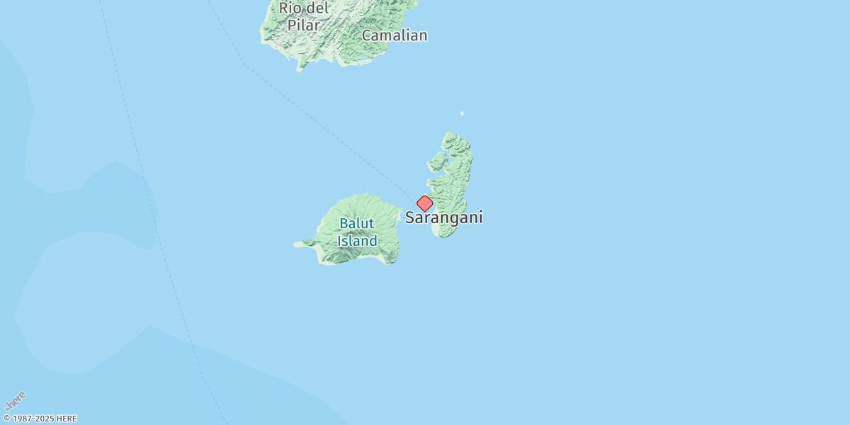 Map of Sarangani Island