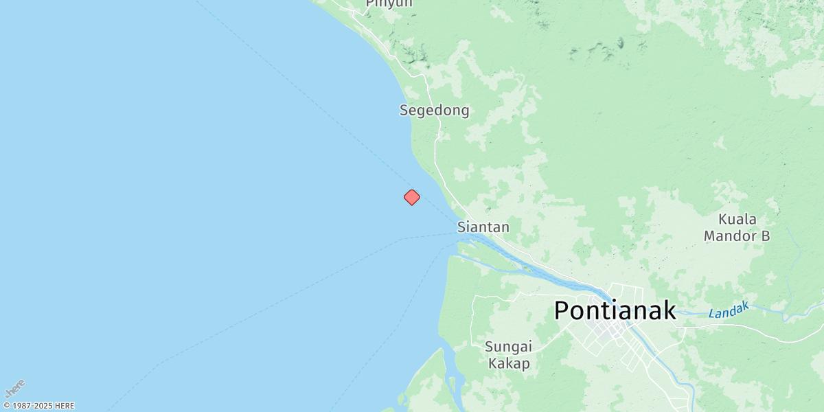 Map of Pontianak Outer Bar (Kleine Kapoeas)