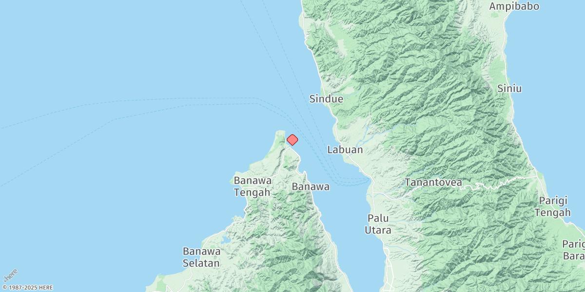 Map of Donggala