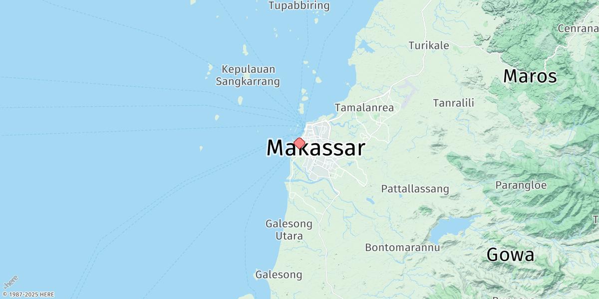 Map of Ujungpandang (Makassar)
