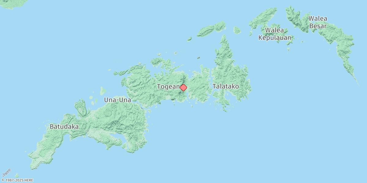 Map of Teluk Togian