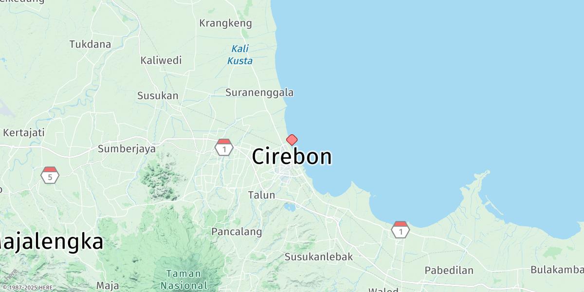 Map of Cirebon