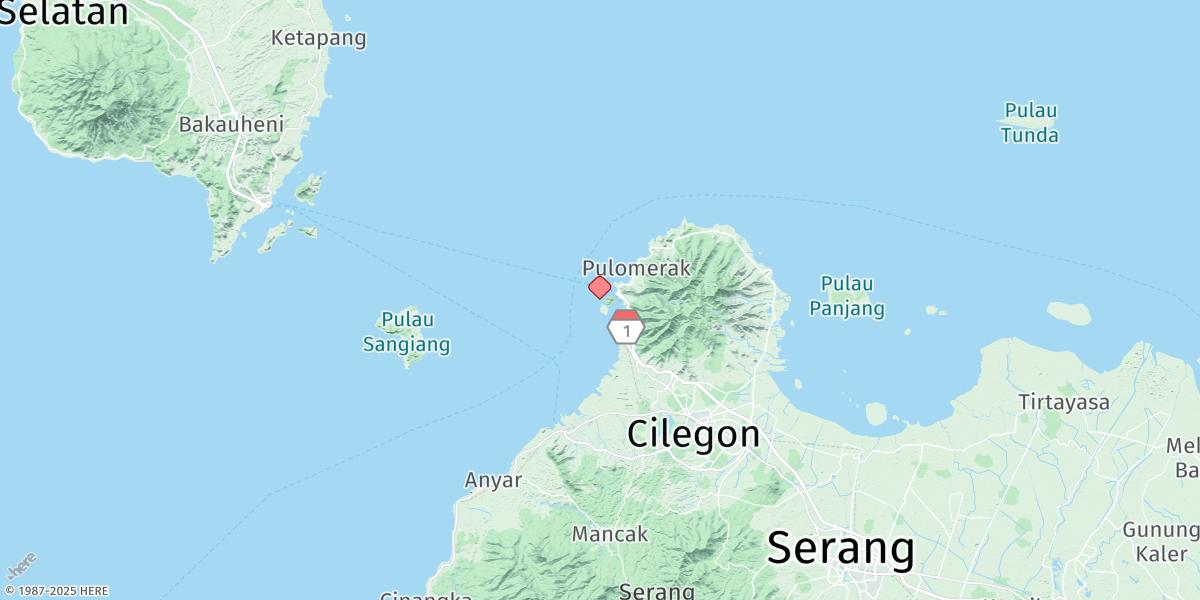 Map of Pulau Merak Besar