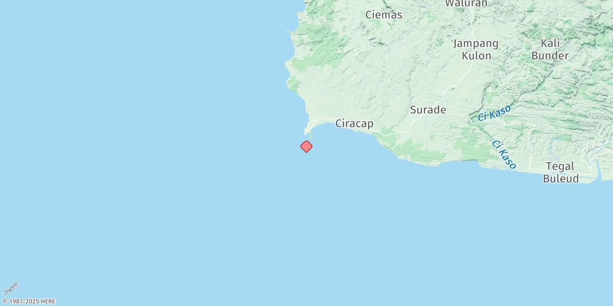 Map of Genteng (Westbaai)