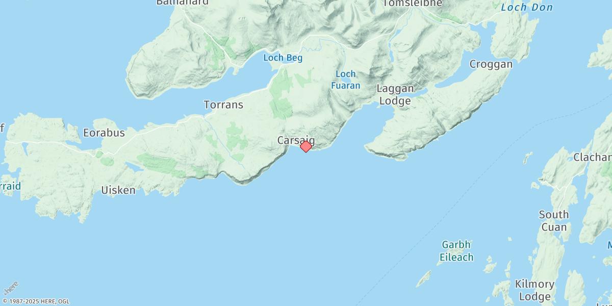 Map of Carsaig Bay (Mull)