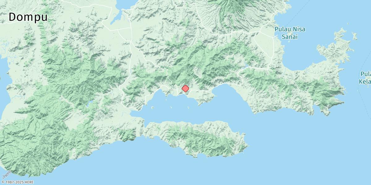 Map of Teluk Waworada