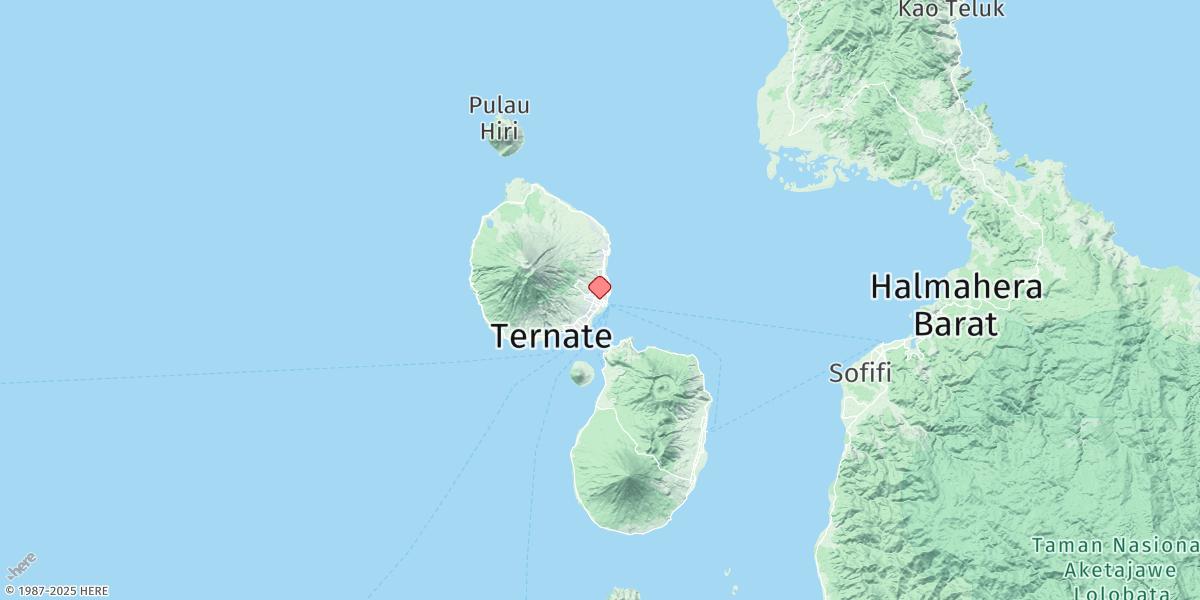 Map of Ternate