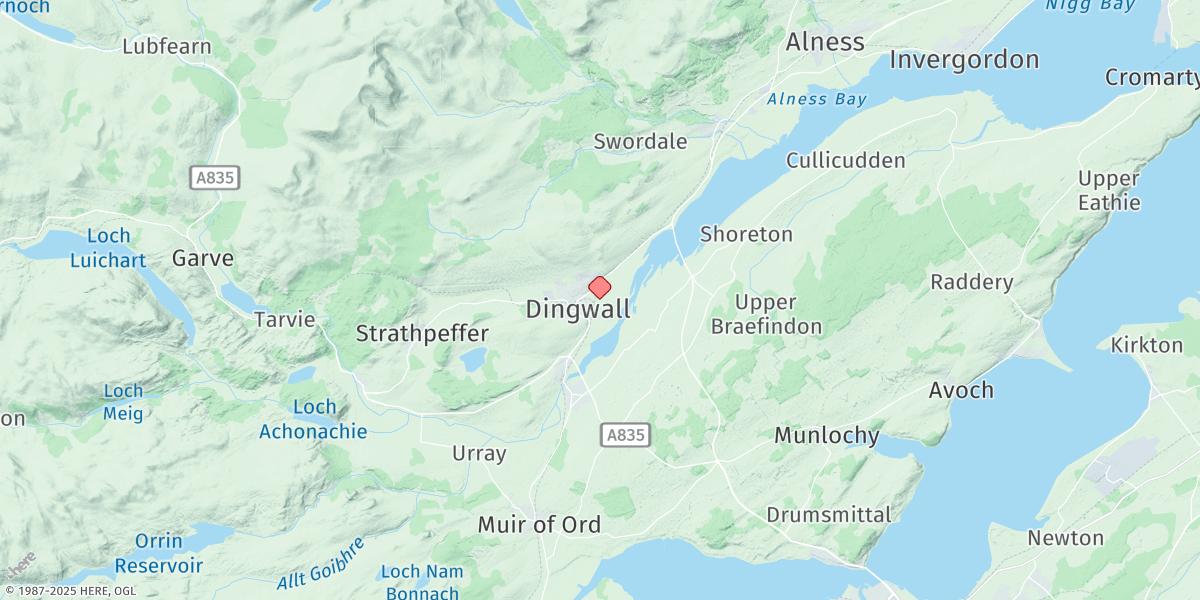 Map of Dingwall (Cromarty Firth)