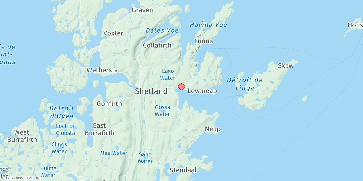 Map of Dury Voe
