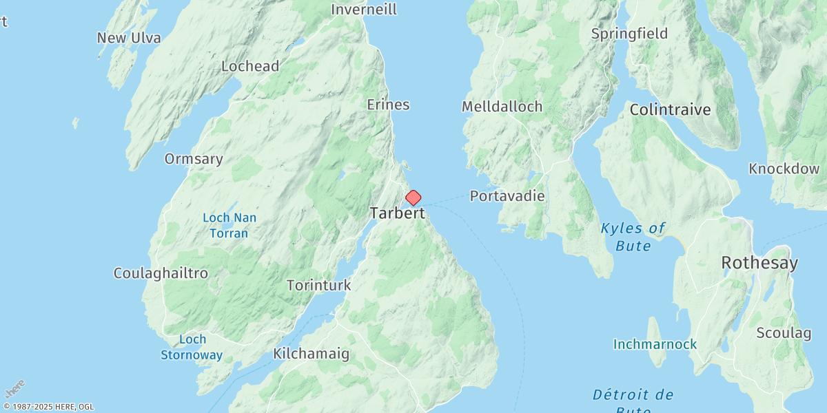 Map of East Loch Tarbert
