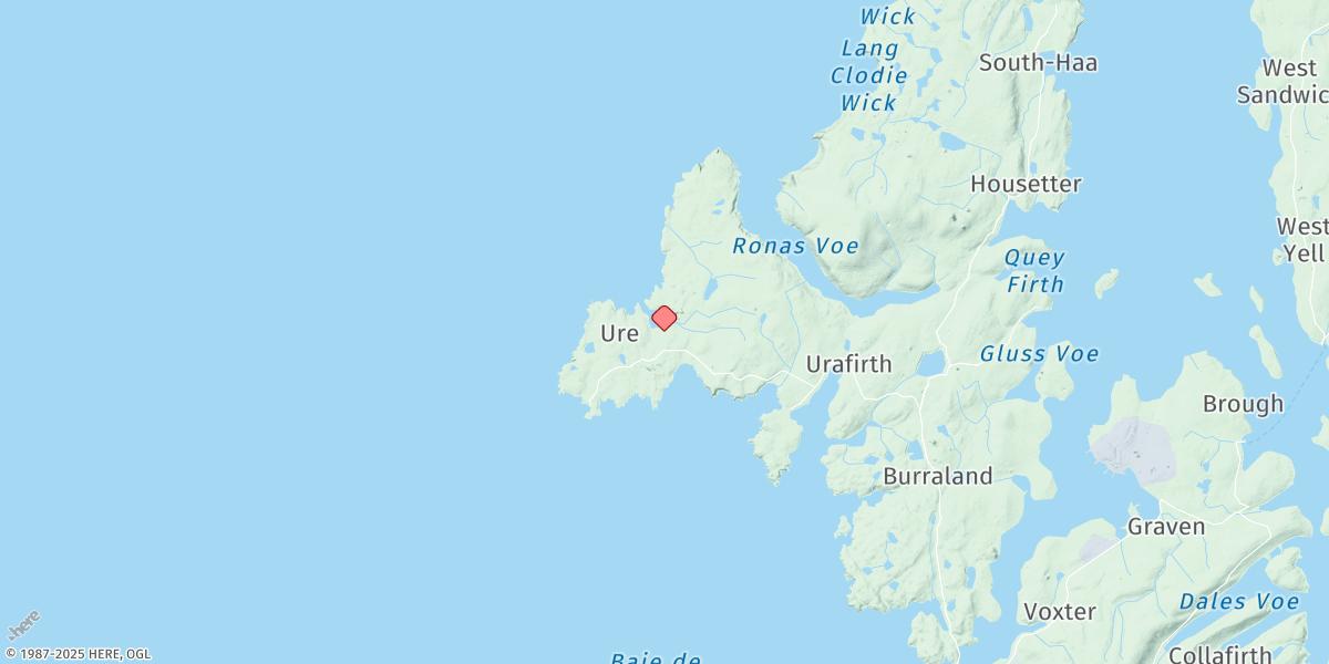 Map of Esha Ness (Hamna Voe)