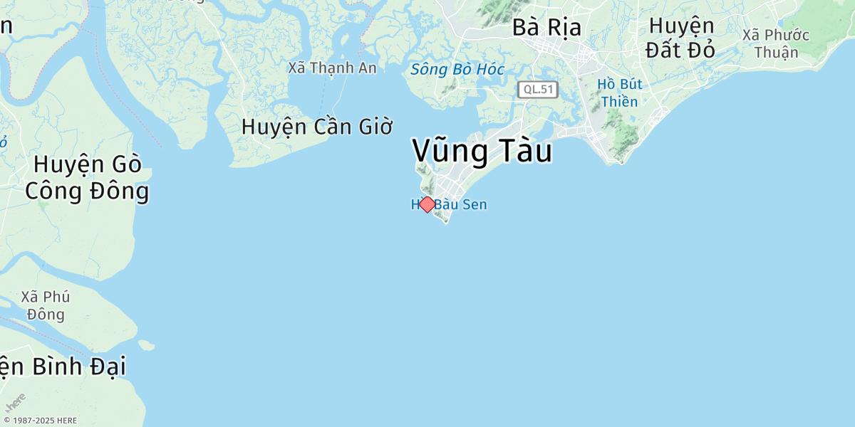 Map of Mui Vung Tau