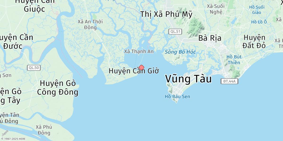 Map of Mui Can Gio
