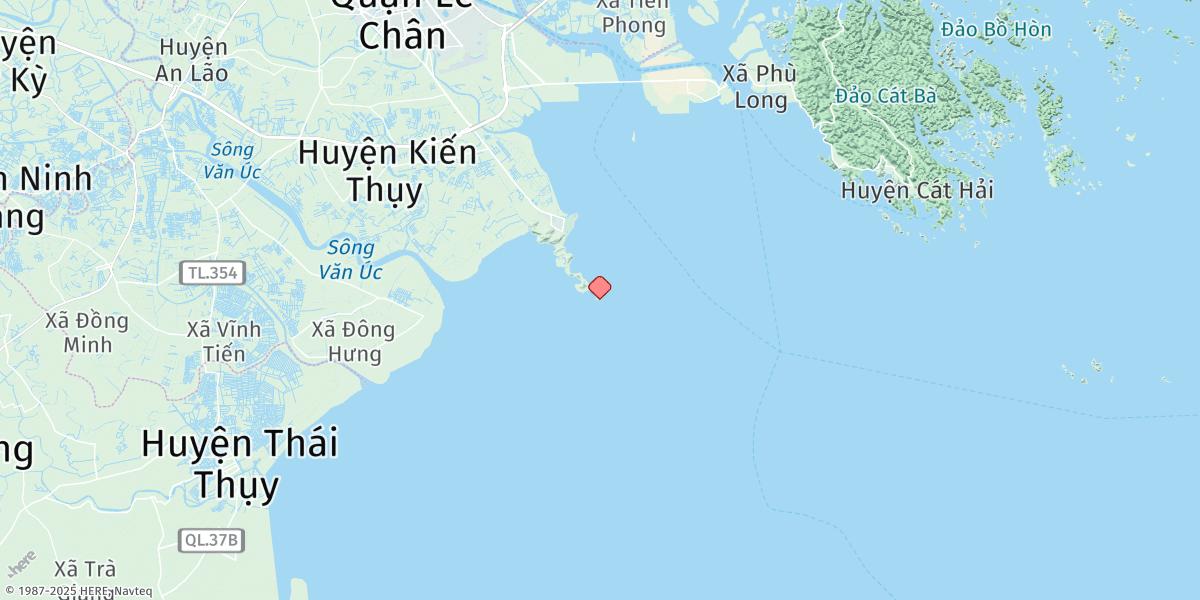 Map of Cua Cam Approaches (Hon Dau)
