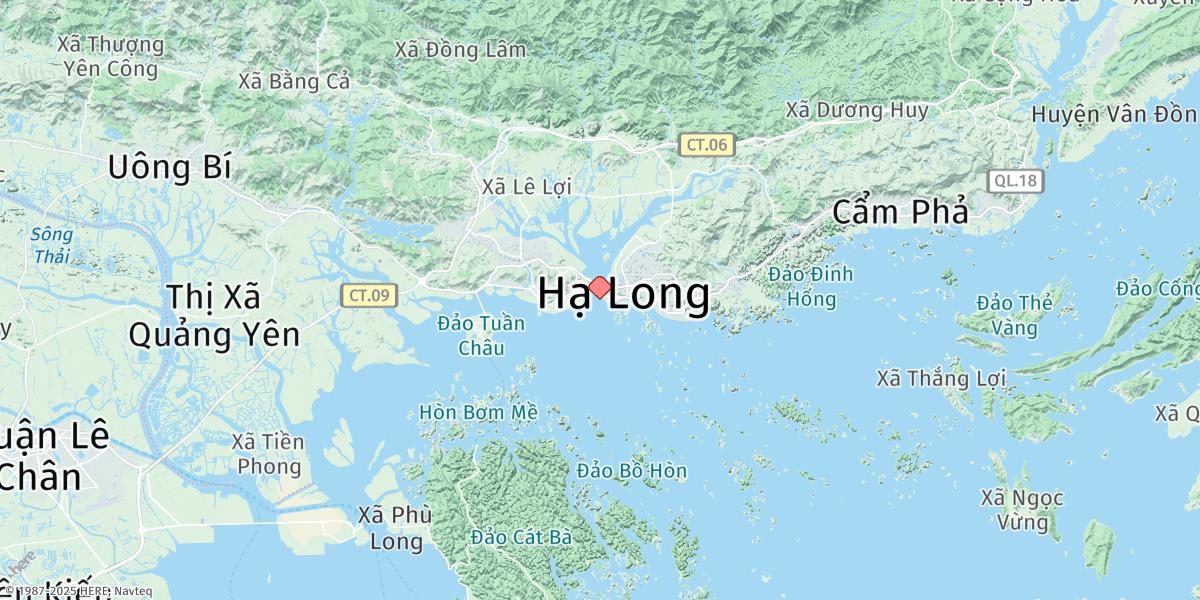 Map of Hon Gay