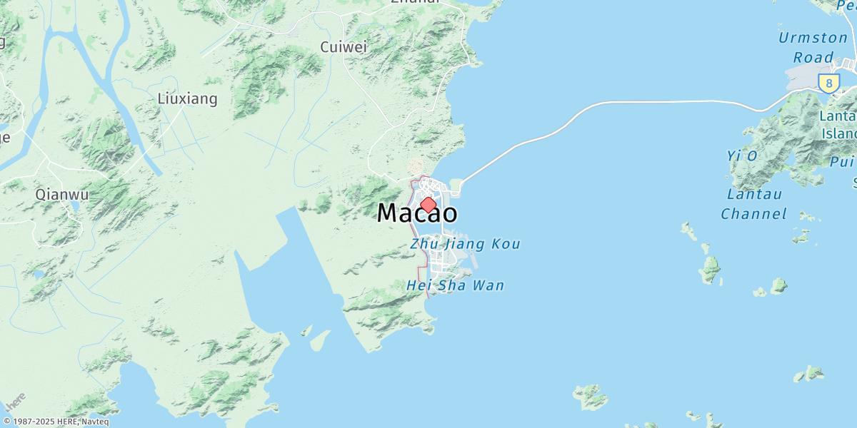Map of Macao Harbour