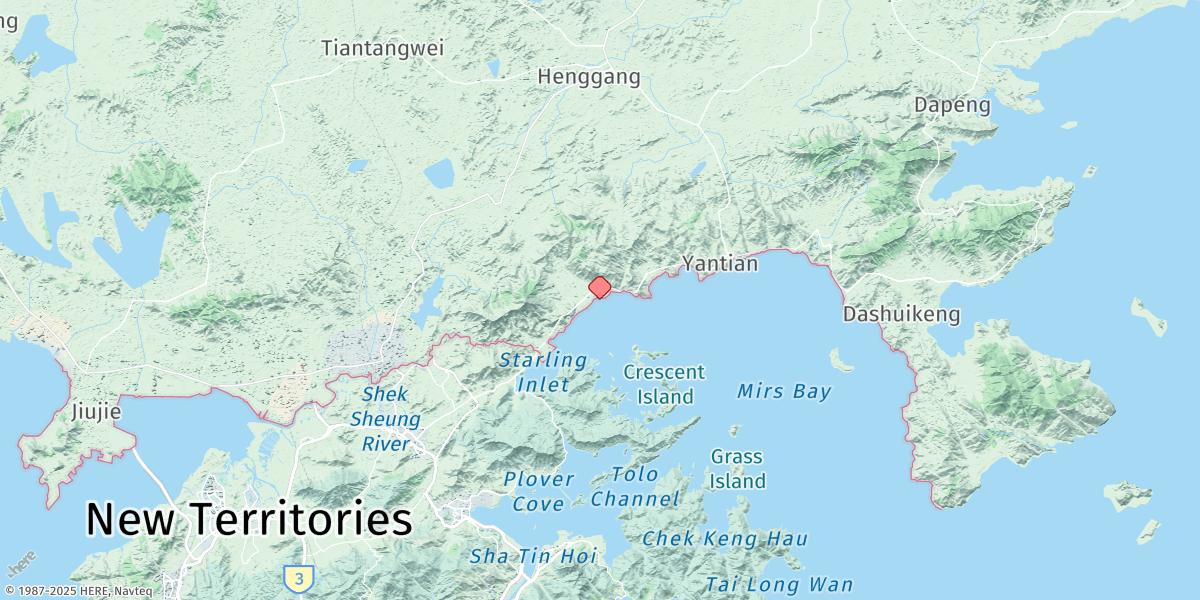 Map of Yantian Harbour