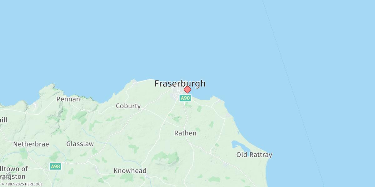 Map of Fraserburgh