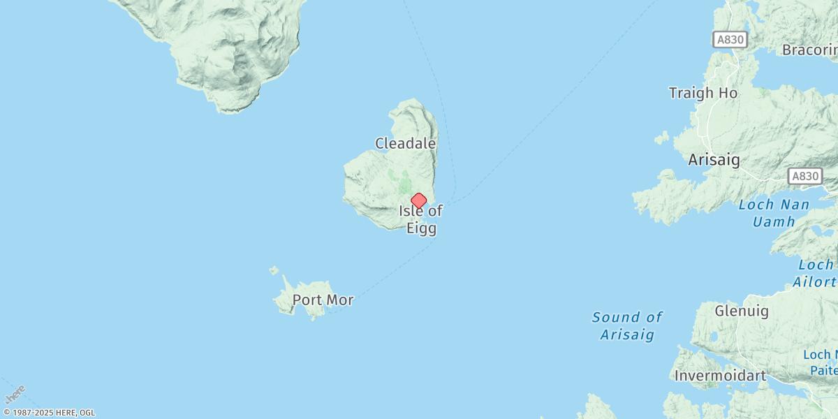 Map of Galmisdale Pier (Eigg)