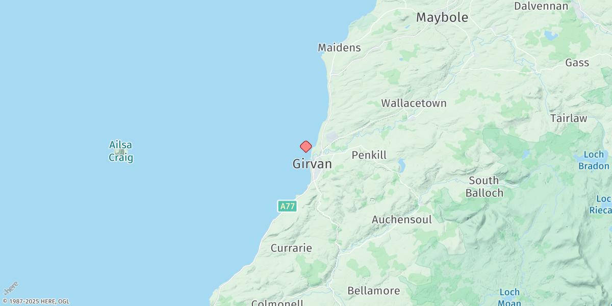 Map of Girvan