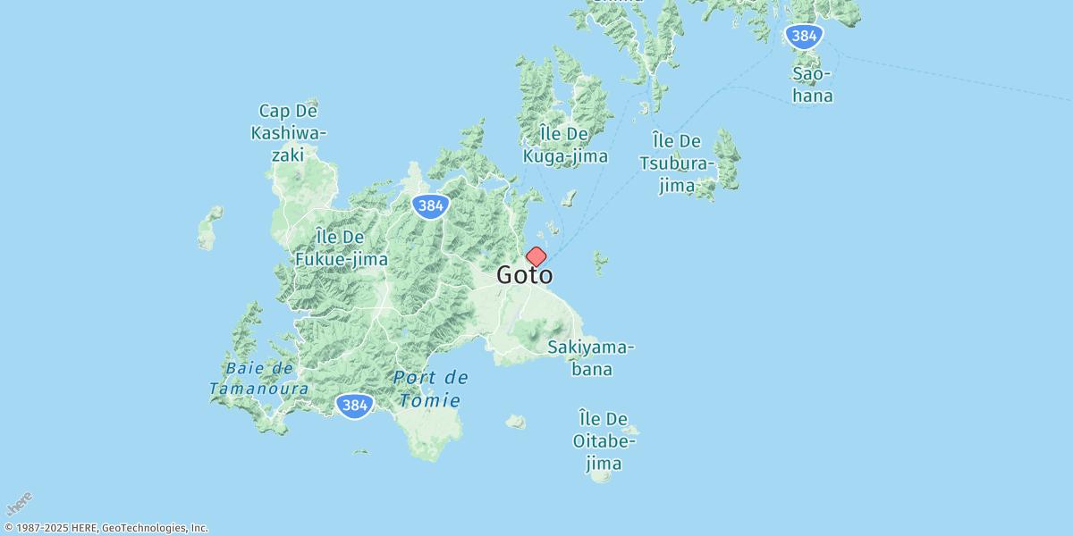Map of Fukue (Goto Retto)
