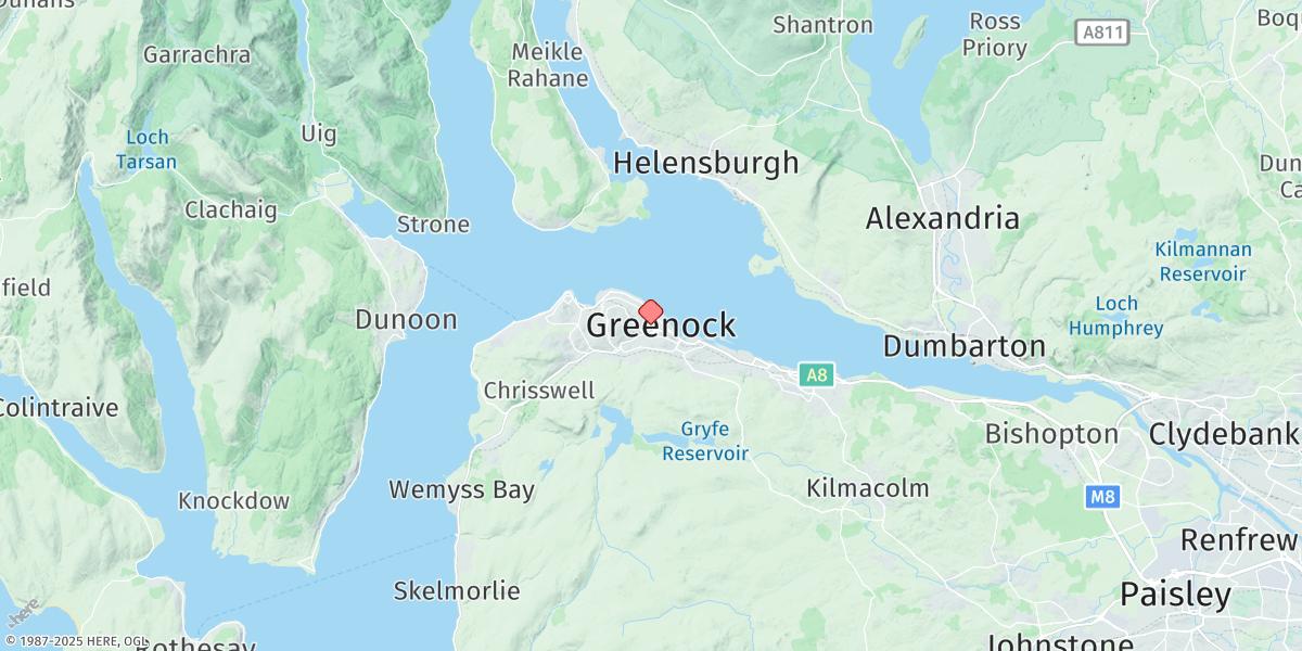 Map of Greenock