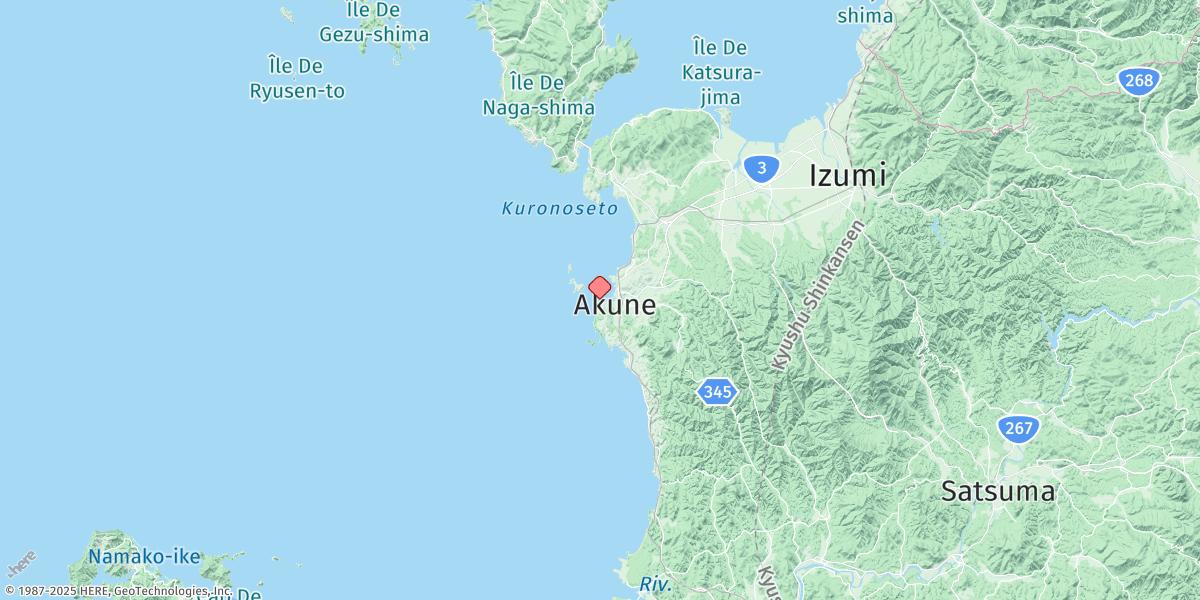 Map of Akune