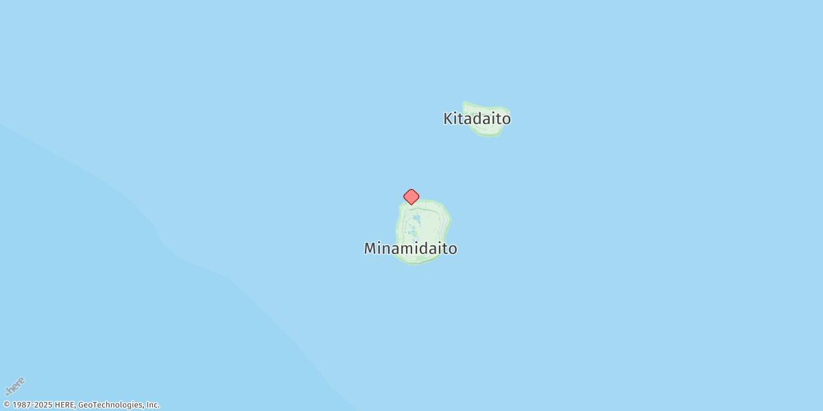 Map of Minami-daito Shima