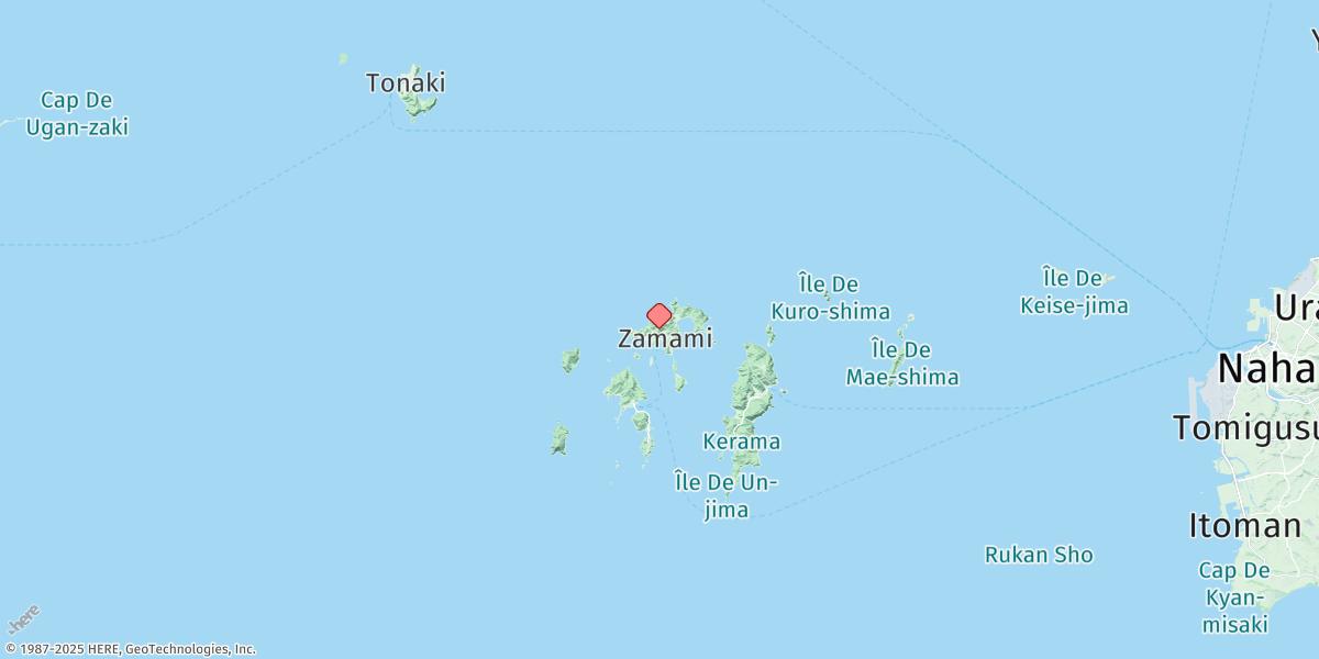 Map of Kerama Kaikyo (Zamami)