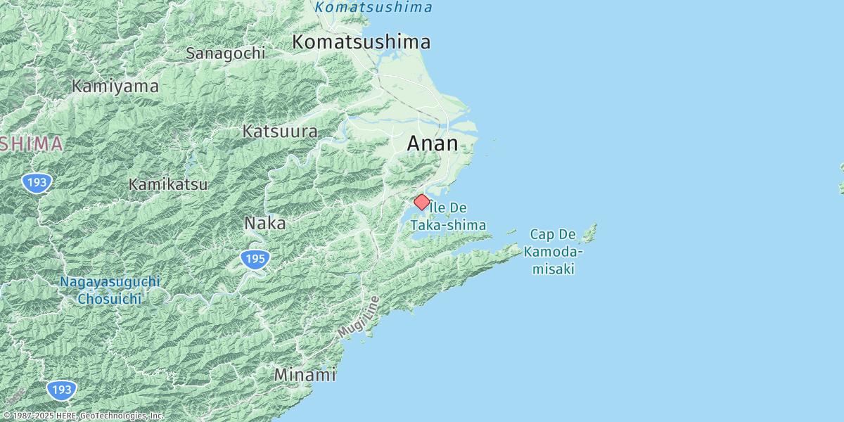 Map of Tachibana (Shikoku)