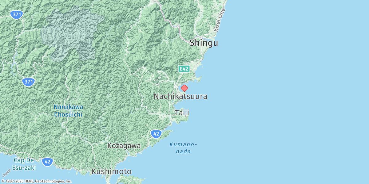 Map of Katsuura (Honshu S Coast)
