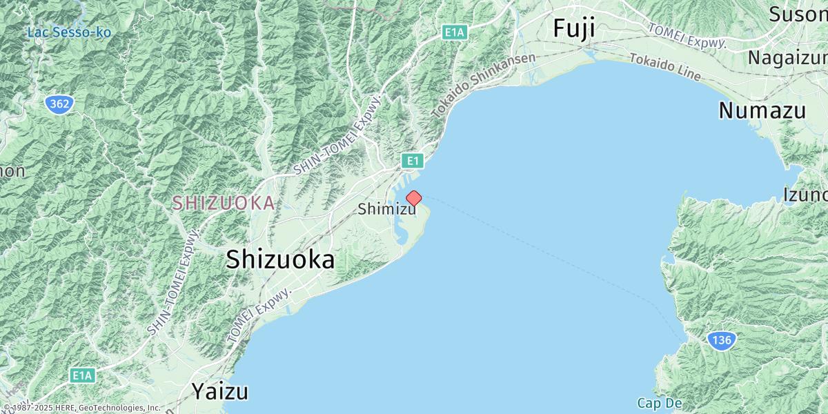 Map of Shimizu