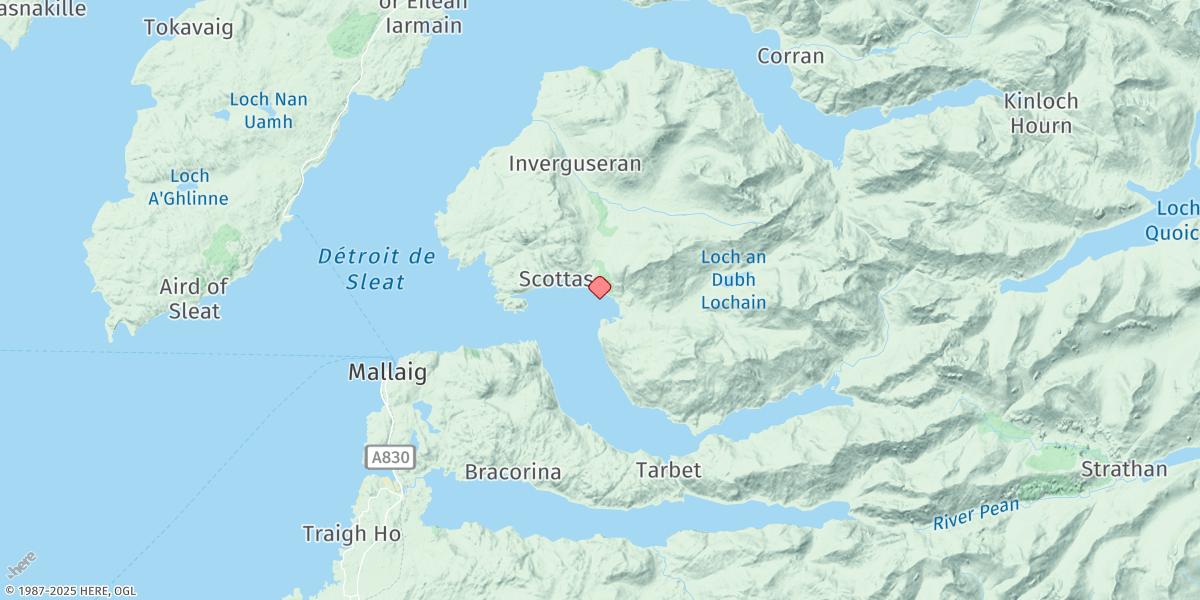 Map of Inverie Bay