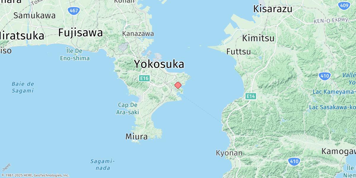 Map of Uraga Ko