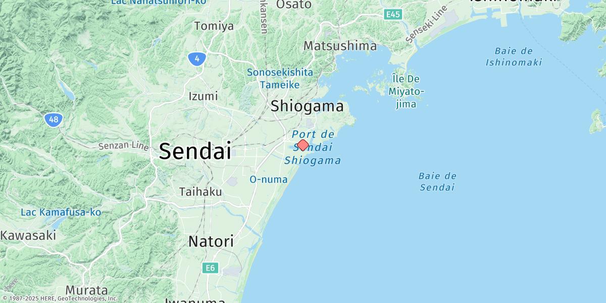 Map of Sendai (Honshu)