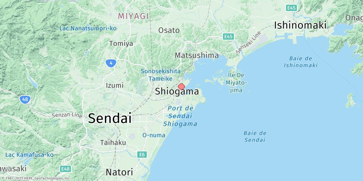 Map of Sendai-shiogama (Minatobashi)