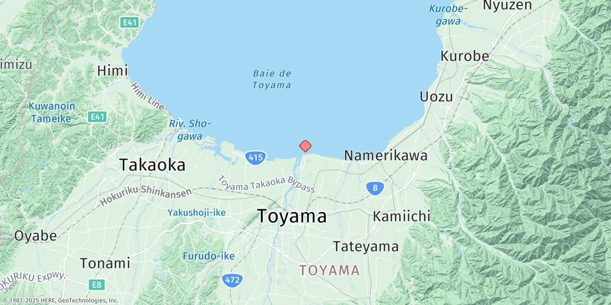 Map of Toyama