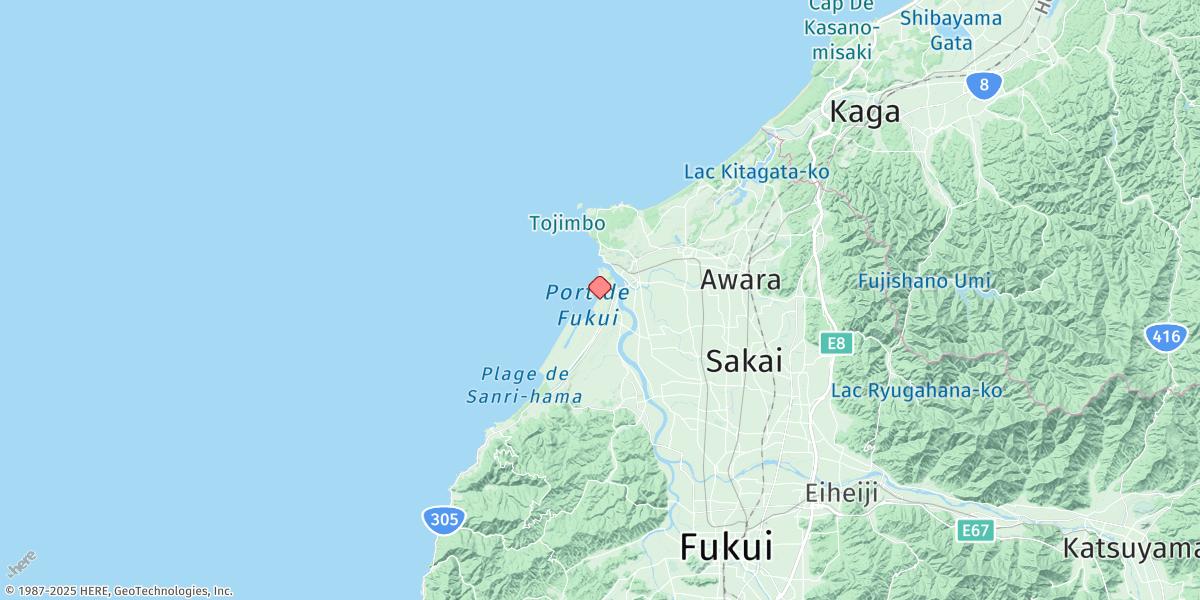 Map of Fukui