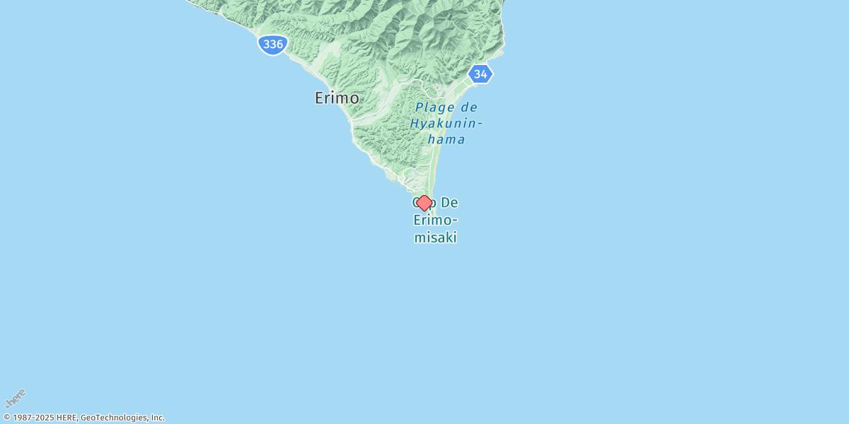 Map of Erimo Misaki