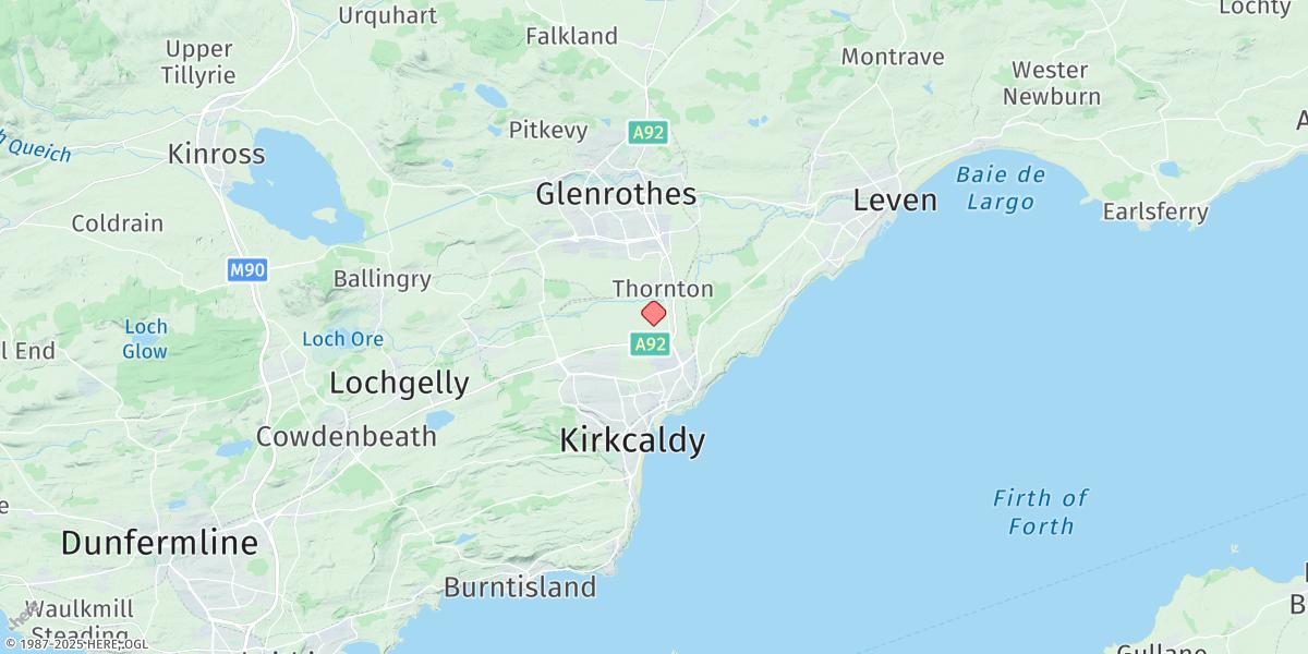 Map of Kirkcaldy