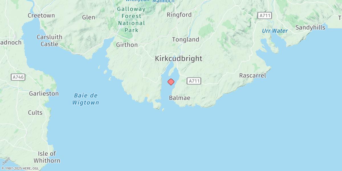Map of Kirkcudbright Bay