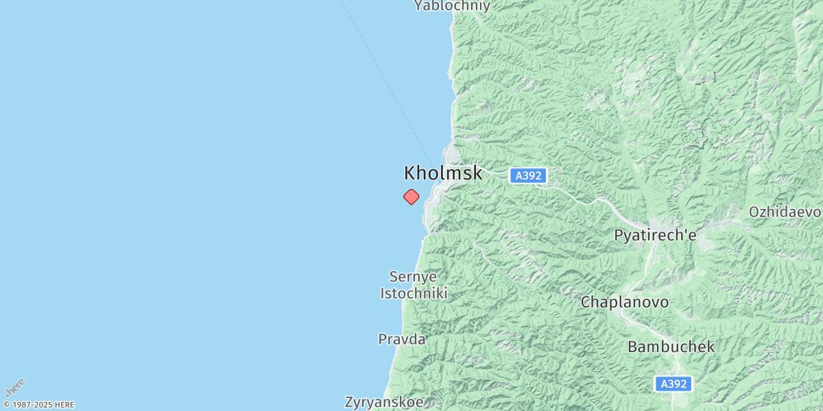 Map of Port Kholmsk