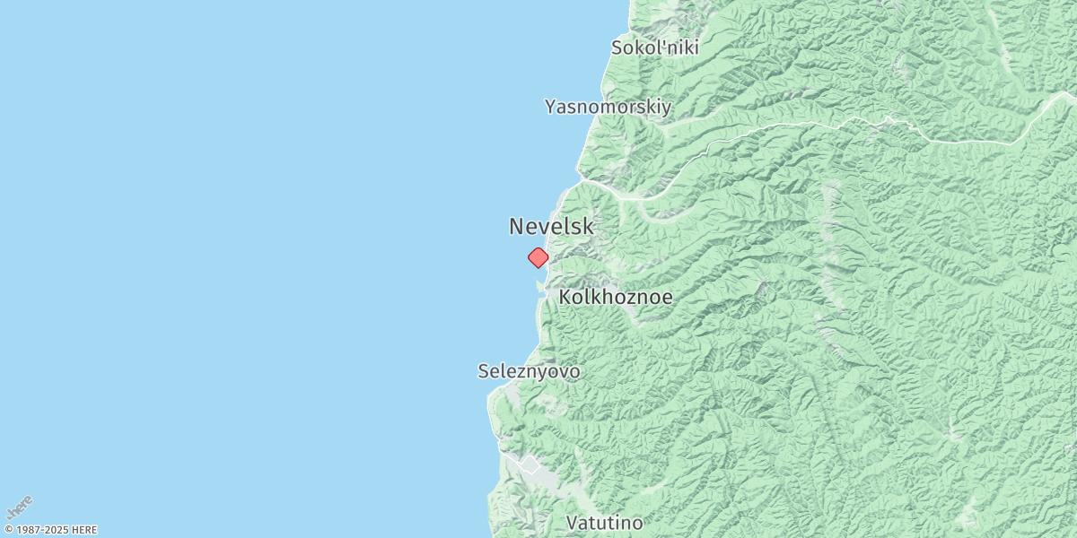 Map of Port Nevel'sk