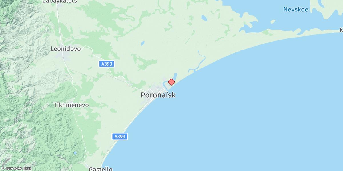 Map of Poronaysk