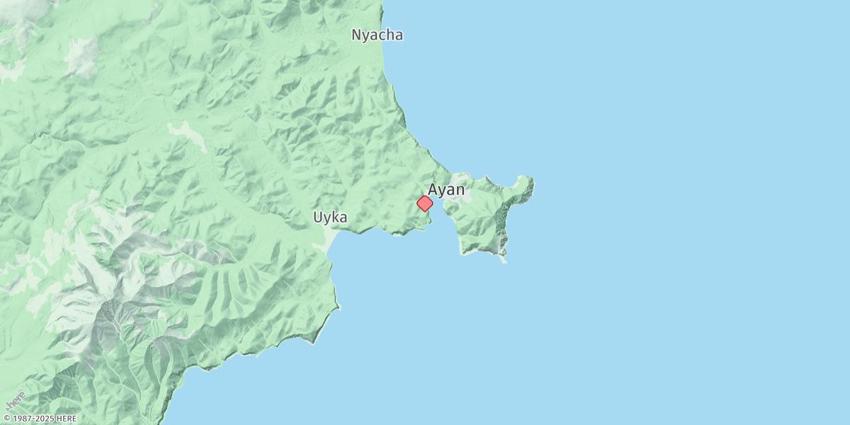 Map of Zaliv Ayan