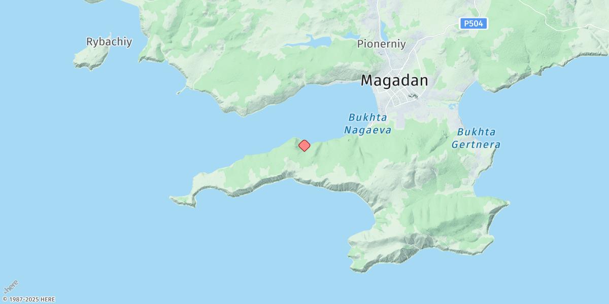 Map of Magadan