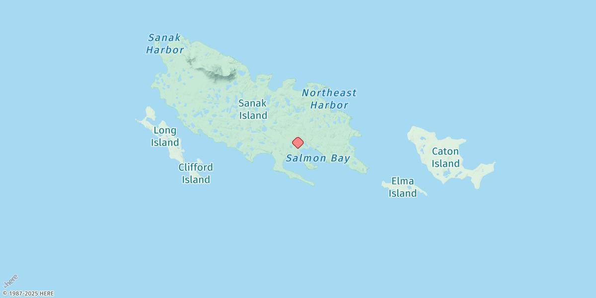 Map of Sanak Island