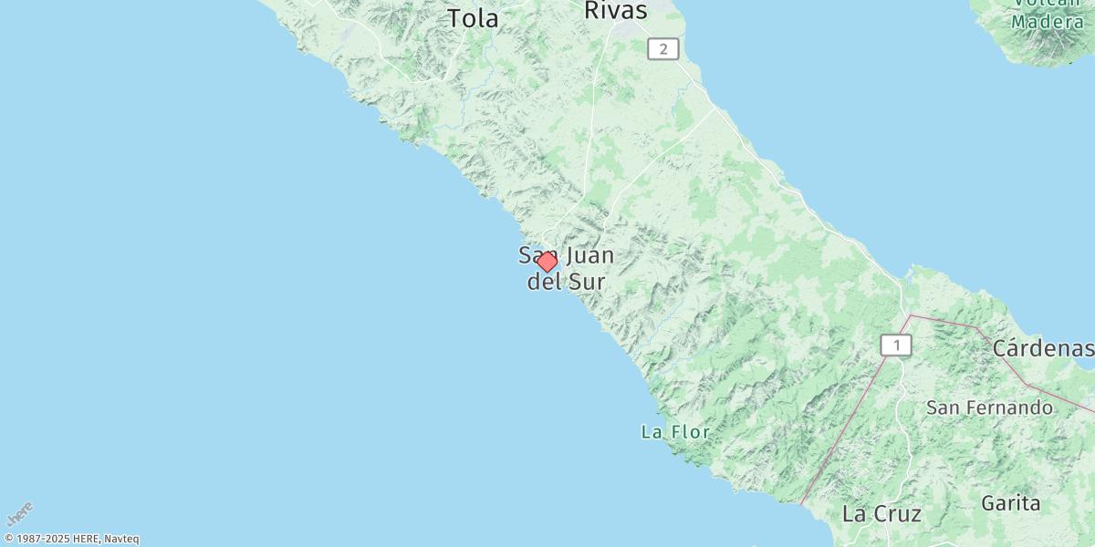 Map of San Juan Del Sur